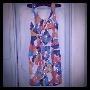 Pastel sequin short tank dress